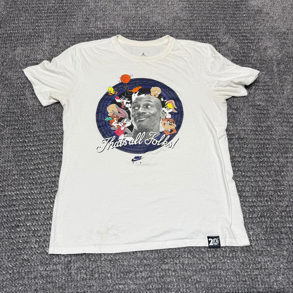 Jordan Mens Michael Jordan‎ Space Jam Looney Tunes T Shirt M White
